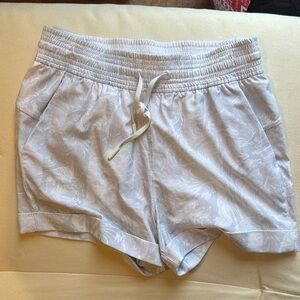 Lululemon White Patterned Shorts